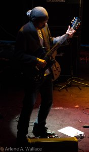 Eric reading in Spotlight - Early in gig - 5855